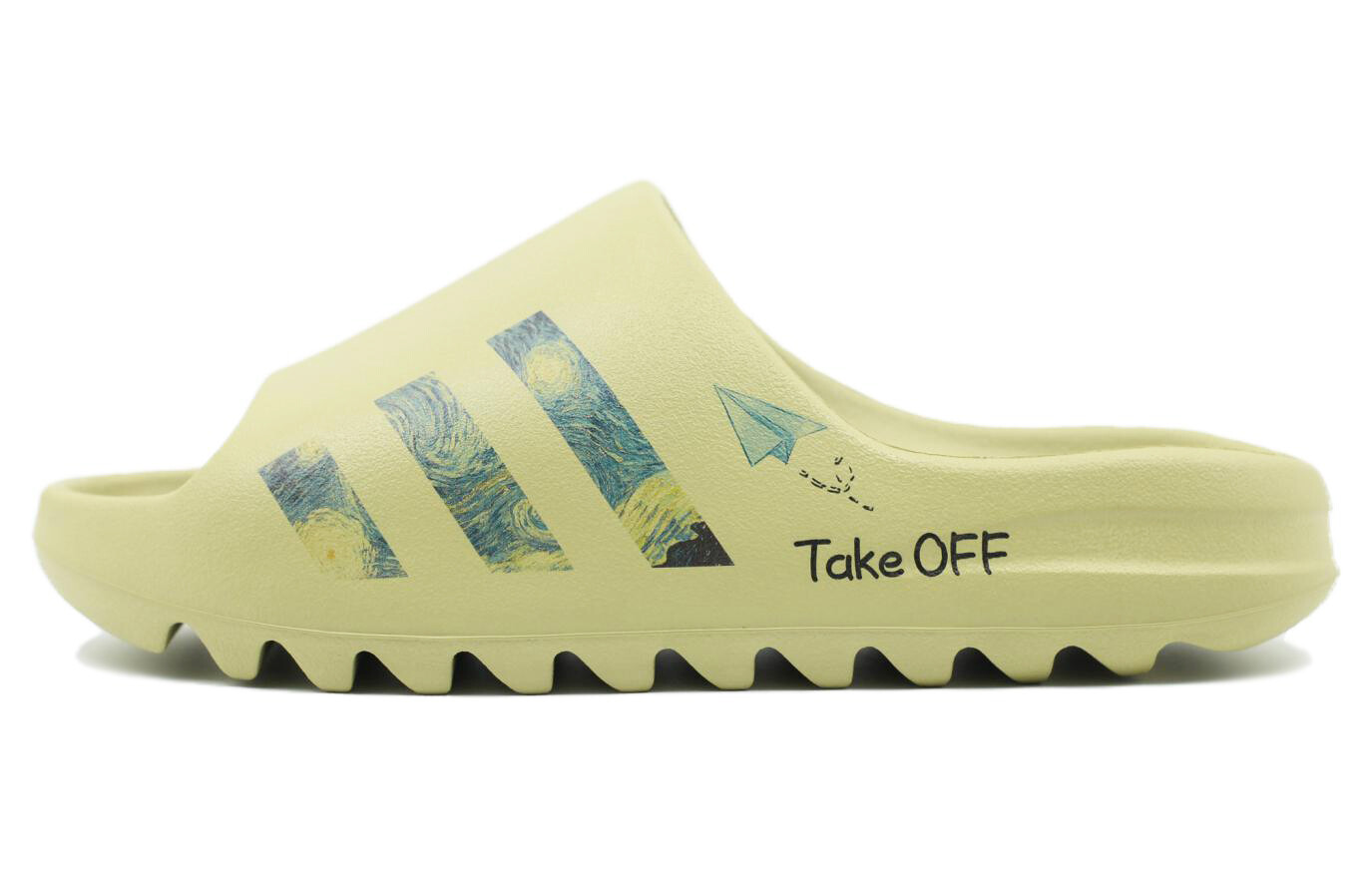 

Шлепанцы Yeezy Slide унисекс зеленые Adidas Originals