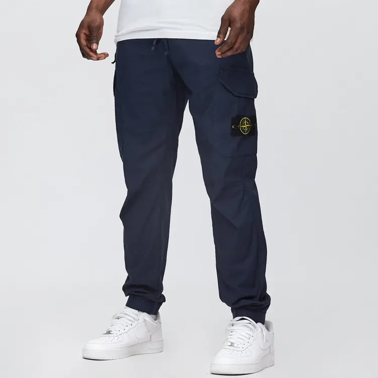 Трикотажные спортивные штаны мужские темно-синие Stone Island, темно-синий — фото 2