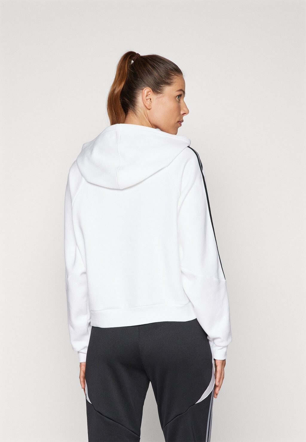 Толстовка TIRO HOODIE adidas Performance, цвет white/black — фото 3