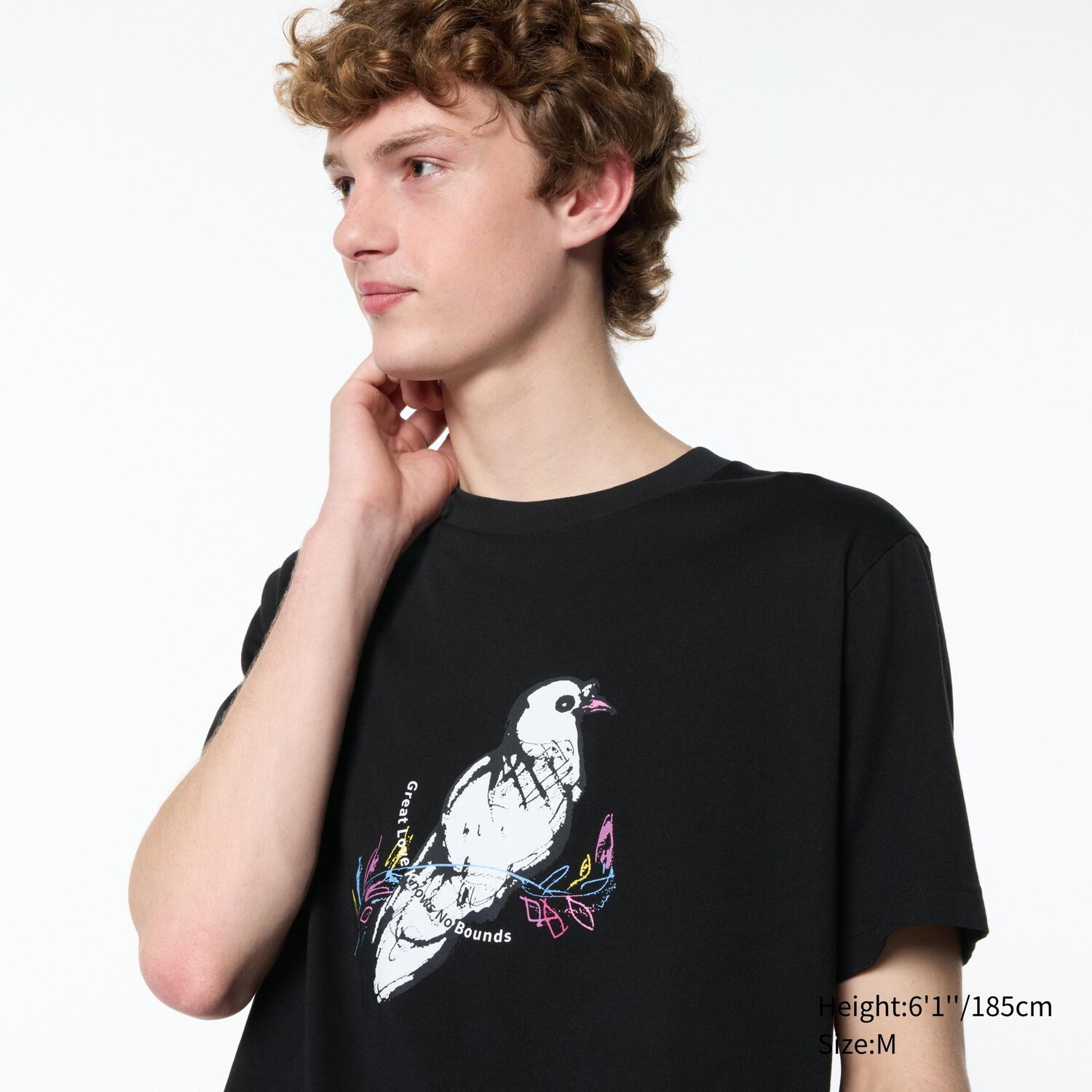 

Футболка с принтом «Мир для всех» (Хан Мэйлин) UNIQLO, черный