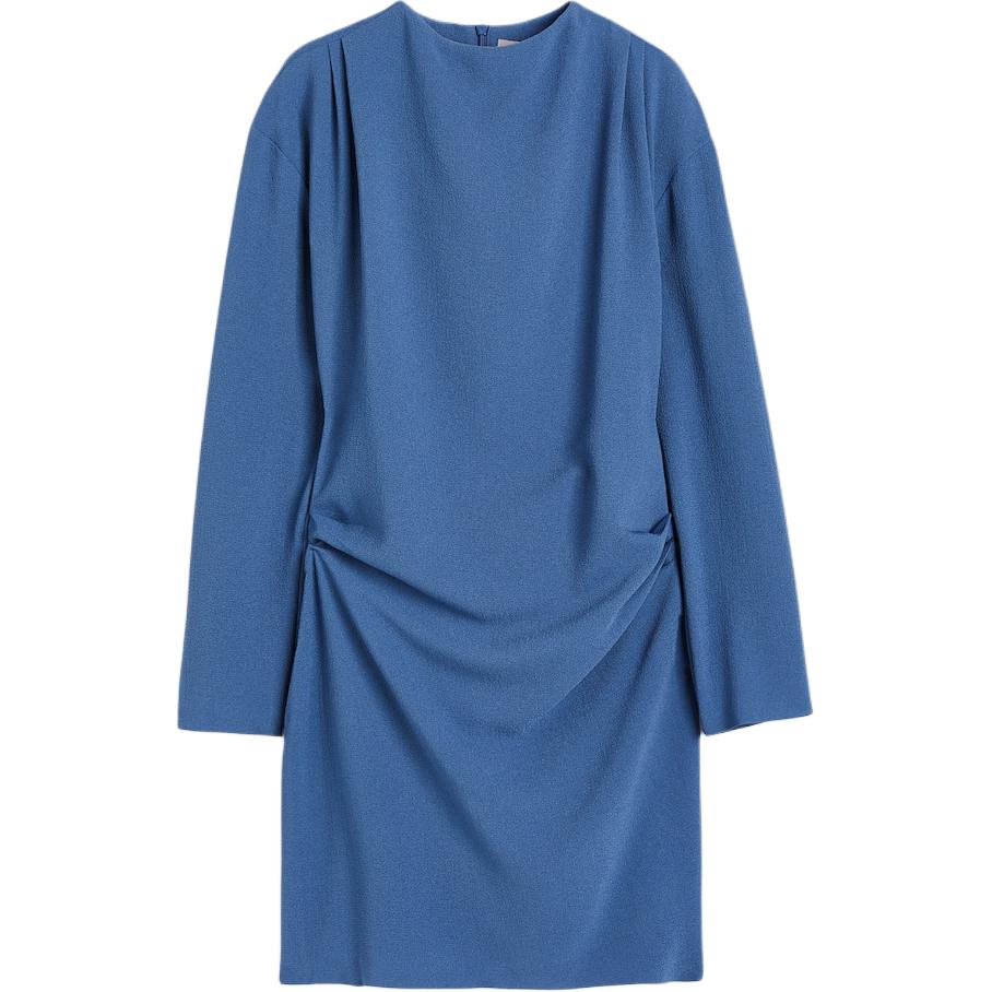 

H&M Женское платье с длинными рукавами, цвет «голубой сизый»