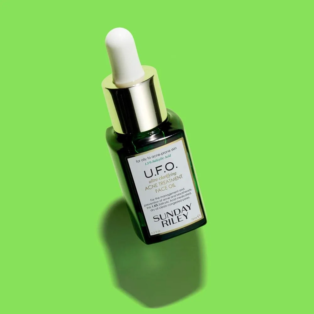 Масло для лица Sunday Riley — Очищающее UFO Ultra-Clarifying с салициловой кислотой и маслом чайного дерева от прыщей (, 14.8 мл — фото 2