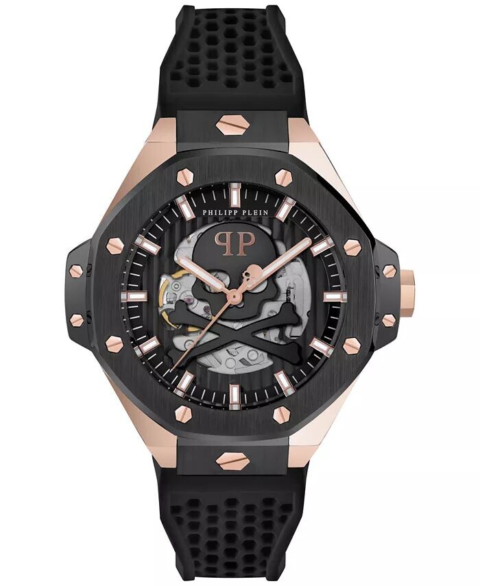 

Мужские автоматические часы Skeleton Royal Black с силиконовым ремешком, 46 мм Philipp Plein, мультиколор