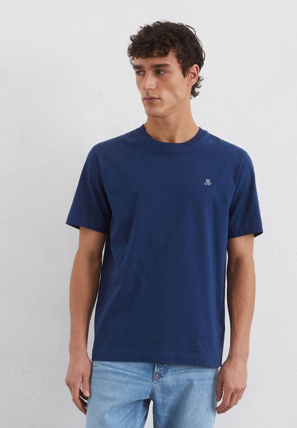 

Базовая футболка SHORT SLEEVE LOGO CREWNECK Marc O'Polo, синий