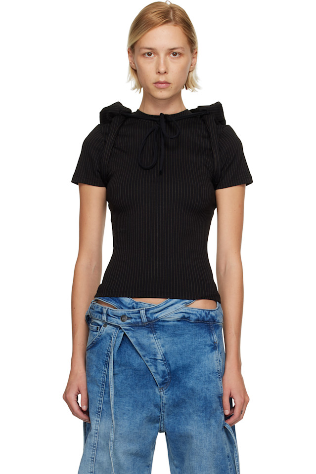 

Ottolinger Черная футболка с стеганым капюшоном