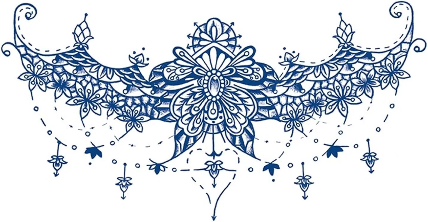 Временная татуировка на грудь, 2 шт., One Color, GZXT-031