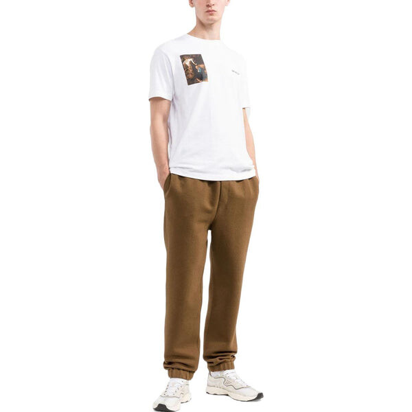 Футболка men's fw22 character printing round neck short sleeve ordinary version white t-shirt Off-White, черный — фото 2