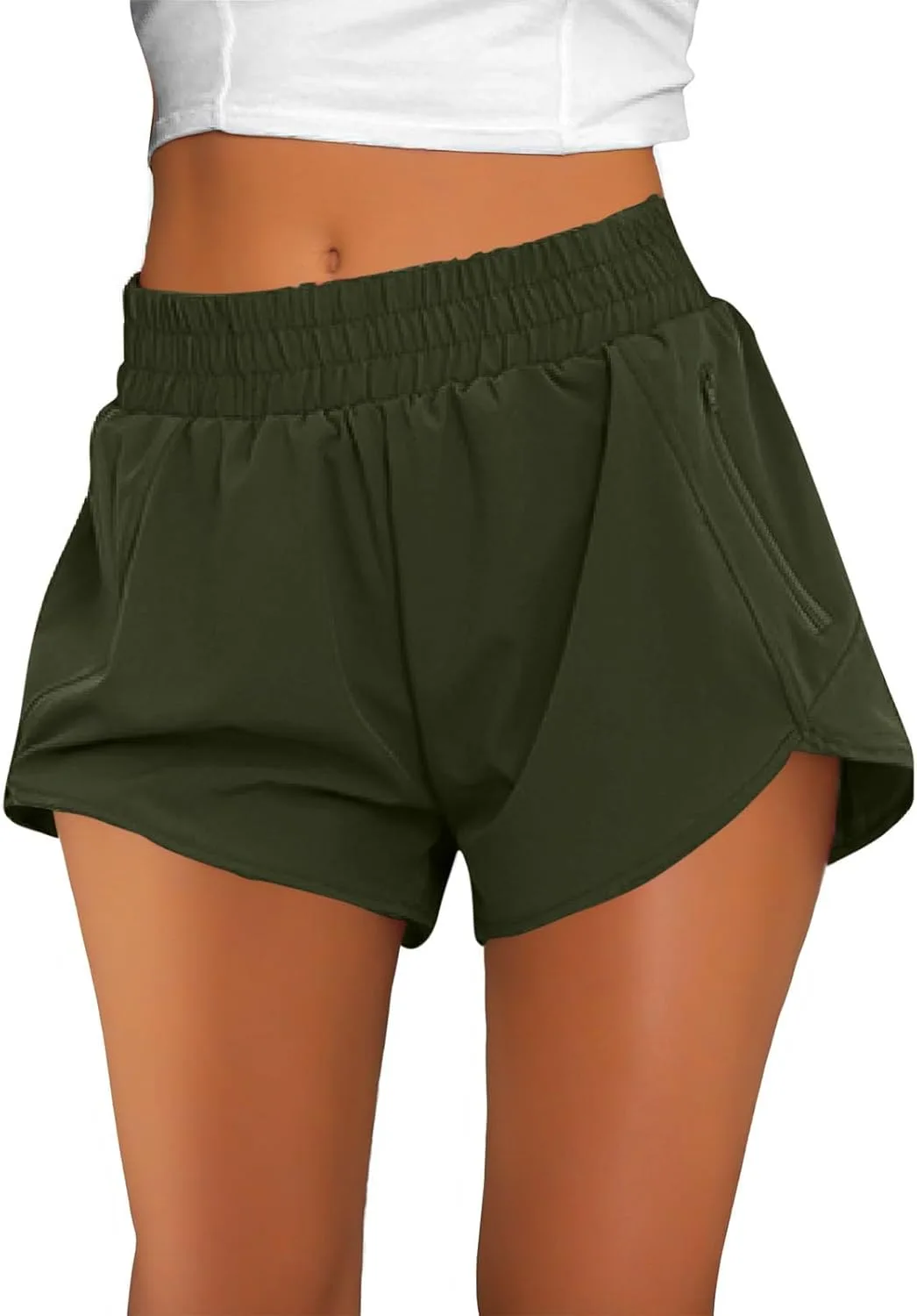 

NATHGAM женские беговые шорты с карманами на молнии