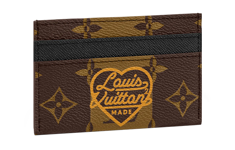 

X Nigo Держатель для двух карт Монограмма Полоски Коричневый LOUIS VUITTON