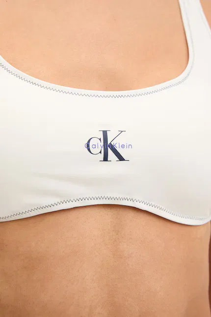 Купальник двучастный топ Calvin Klein, бежевый — фото 3