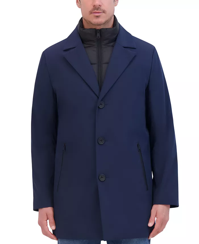 

Мужская дождевая куртка Rain Tech с утепленной молнией на всю длину Kenneth Cole, синий