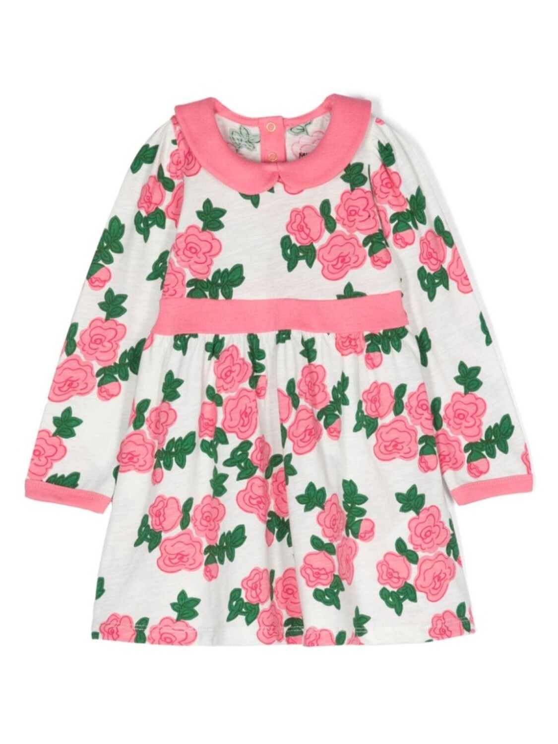

Mini Rodini платье Roses из органического хлопка, белый