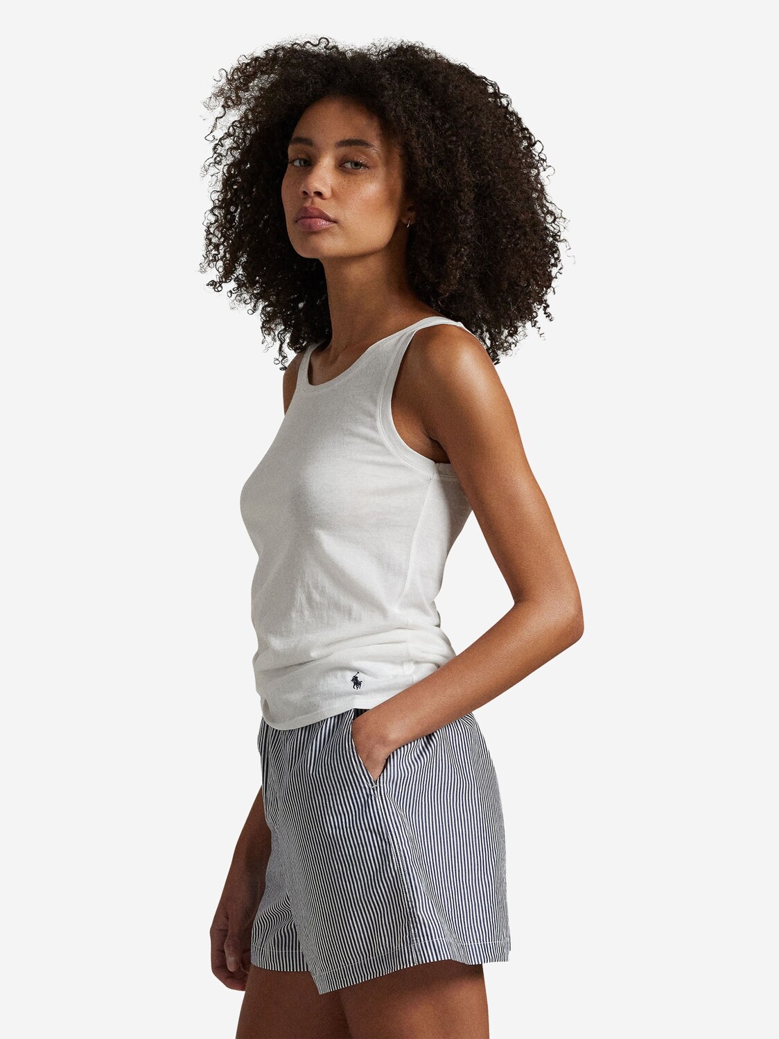 Polo Ralph Lauren Топ 'Whisper Weight Cotton' в белом цвете — фото 3