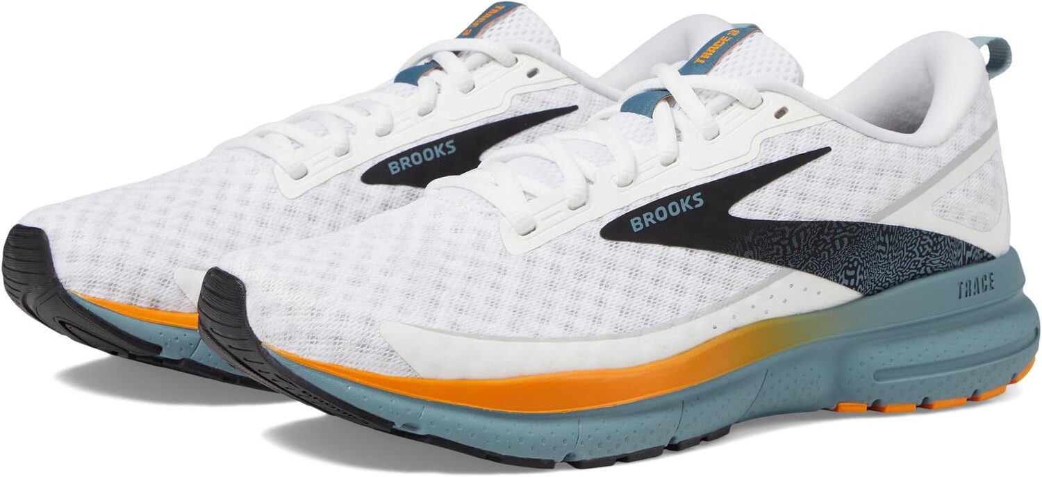 

Кроссовки Trace 3 Brooks, цвет White/Orange/Goblin Blue