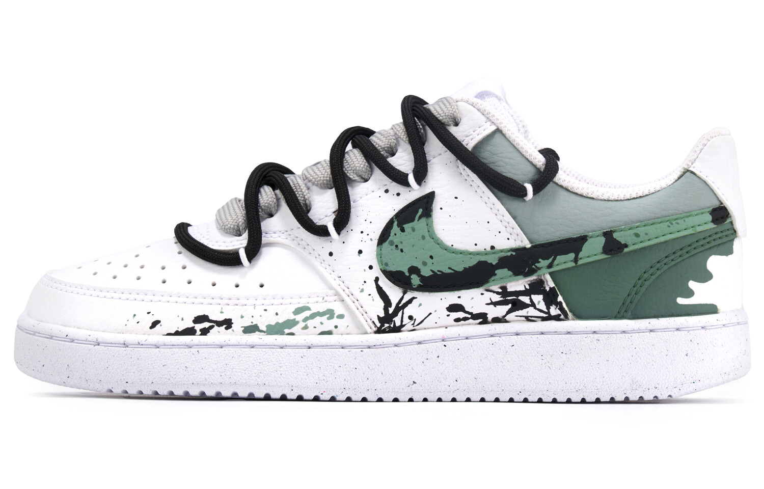 

Кроссовки Nike Court Vision Low Skateboarding Shoes Men Low-top White/Green/Black, белый