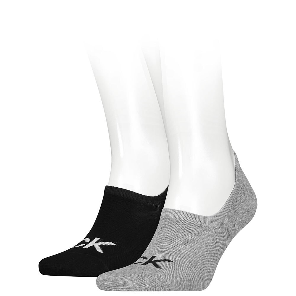 Носки Calvin Klein Footie High Cut Logo 2 шт, серый