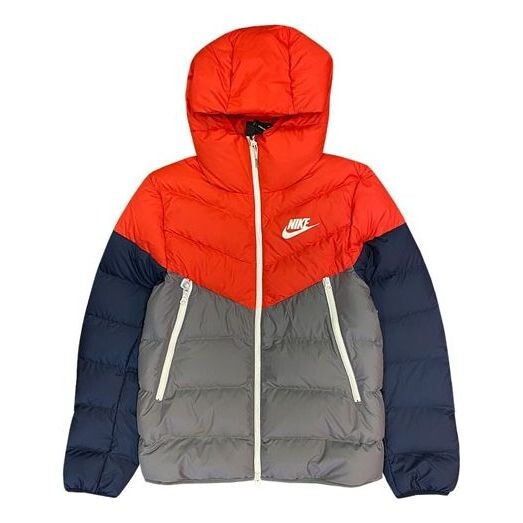 

Пуховик Nike MENS Multicolor Casual Hooded Down Jacket Red/Blue, синий