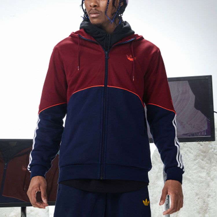 Куртка мужская тёмно-фиолетовая красная Adidas Originals — фото 4
