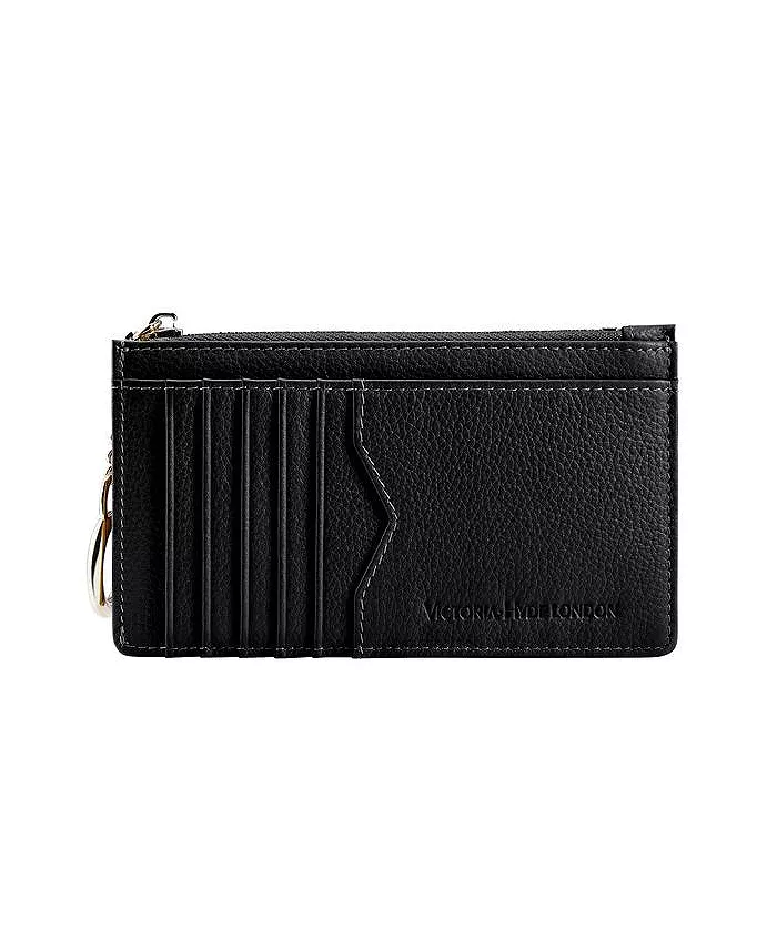 

Сумка Amilie Card holder Genuine Leather Ring Small Zip Card Case 10+ card slots Victoria Hyde Victoria Hyde London, черный
