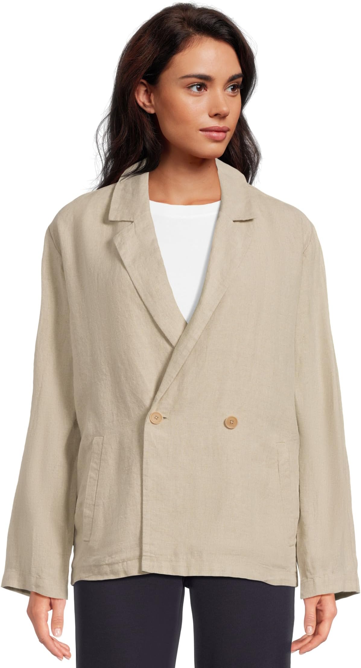 

Блейзер Eileen Fisher Notch Collar Blazer, цвет Undyed Natural