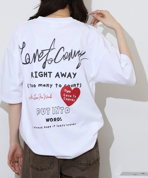 

Футболка с короткими рукавами, свободного кроя, с вышивкой, принтом на спине и карманом, из плотной ткани FUNALIVE, белый