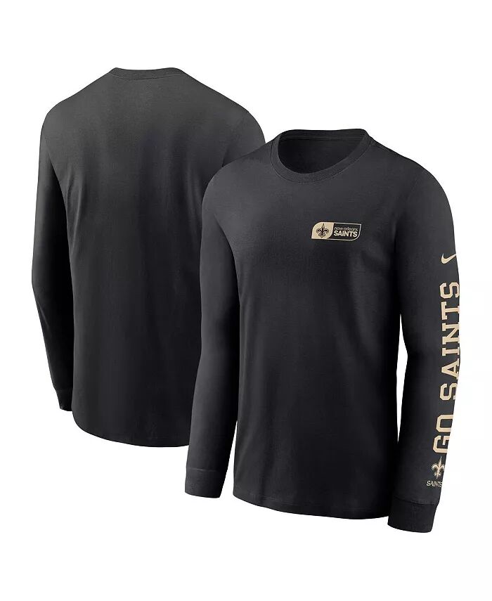 

Мужская черная футболка New Orleans Saints All Out с длинным рукавом Nike