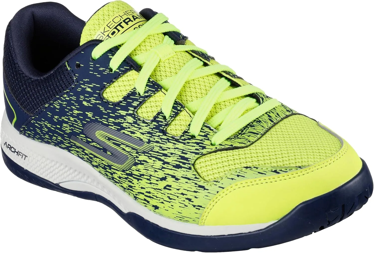 Мужские кроссовки Skechers Viper Court - спортивные кроссовки для пиклбола, подходящие для игры в помещении и на открытом воздухе, с поддержкой свода стопы, темно-синий/желтый — фото 2