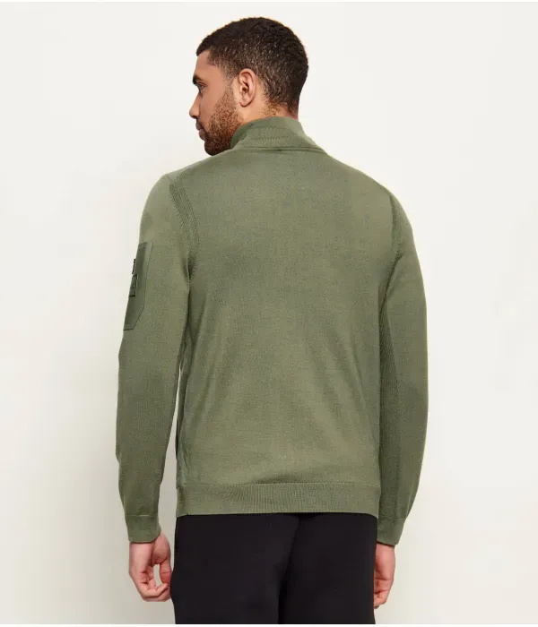 Свитер KN_Momentum-X HY regular fit Boss Green, зеленый — фото 3