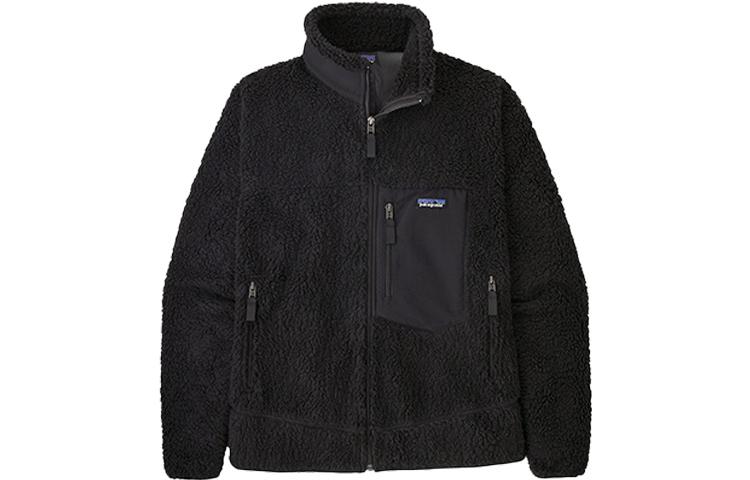 

Куртка из искусственной овчины с контрастными карманами Patagonia, черный-черный w/черный