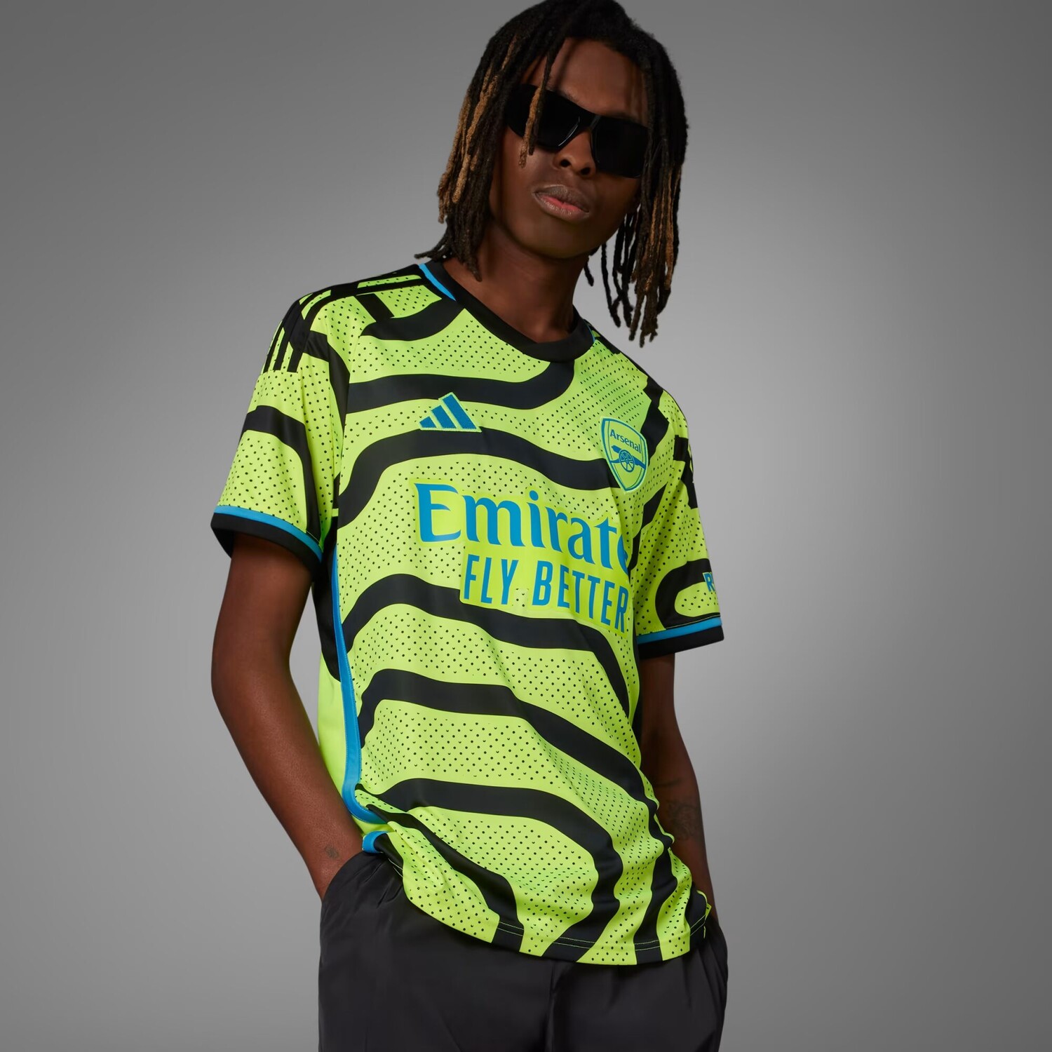 

Гостевая майка Арсенала 23/24 Adidas, цвет Team Solar Yellow 2/Black