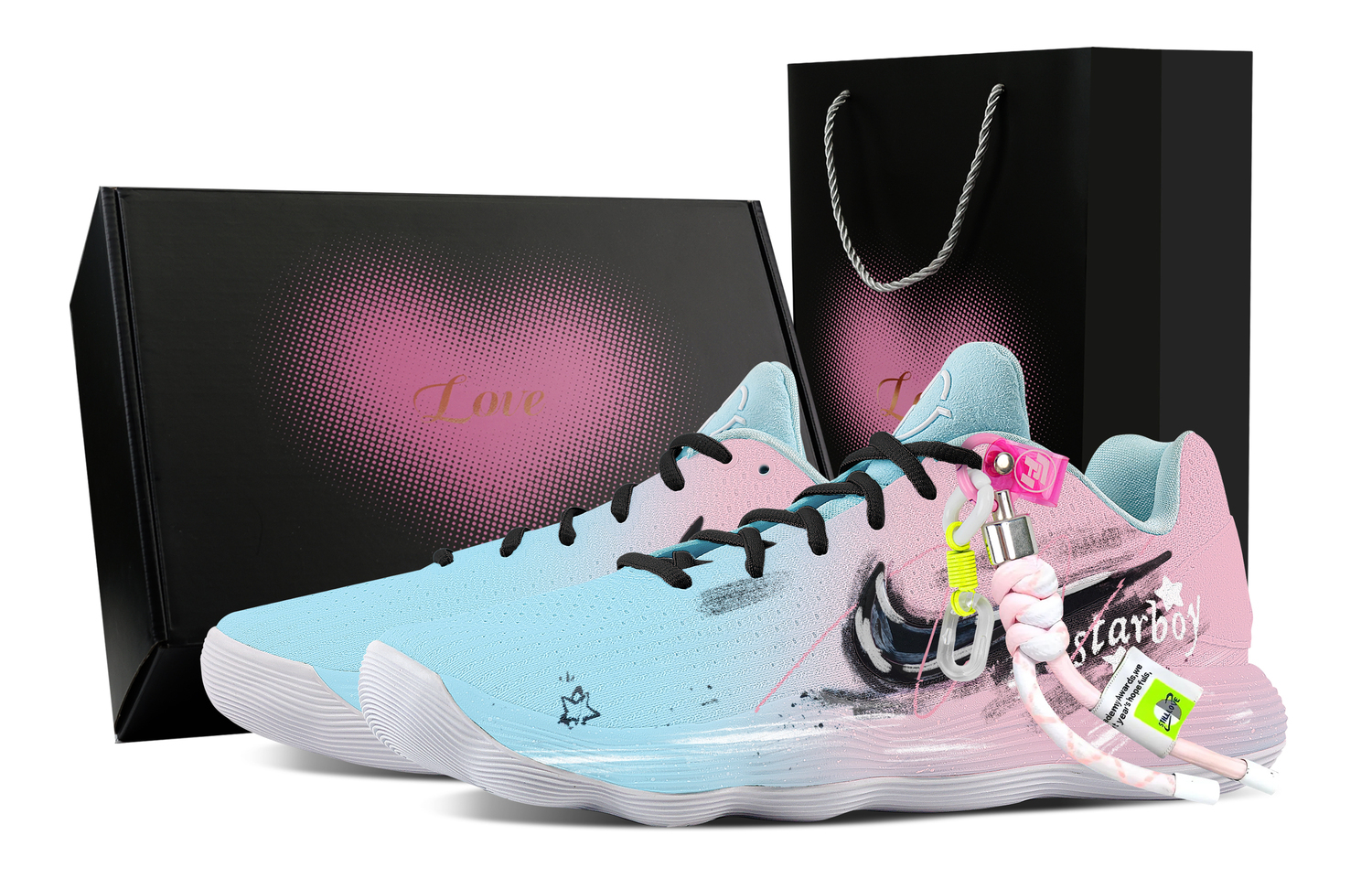

Hyperdunk 2017 Starlight Fantasy, Heart Box Cushioning Coverage Support низкие баскетбольные кроссовки мужские Nike, розовый