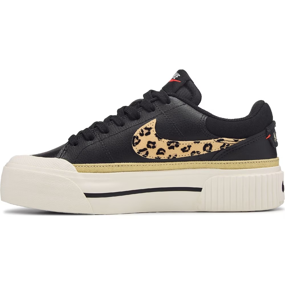 Платформенные кроссовки Court legacy lift от Nike, black/leopard print — фото 3