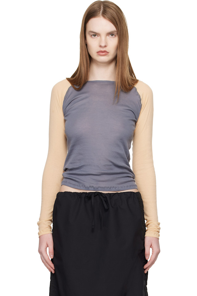 

Baserange Футболка с длинными рукавами сине-желтого цвета с изображением гена, Желтый, Baserange Футболка с длинными рукавами сине-желтого цвета с изображением гена