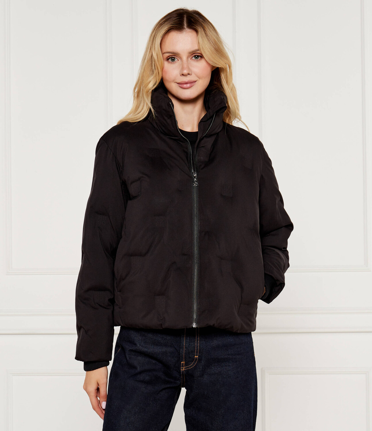 

Куртка HUGO Farinella Loose fit, черный