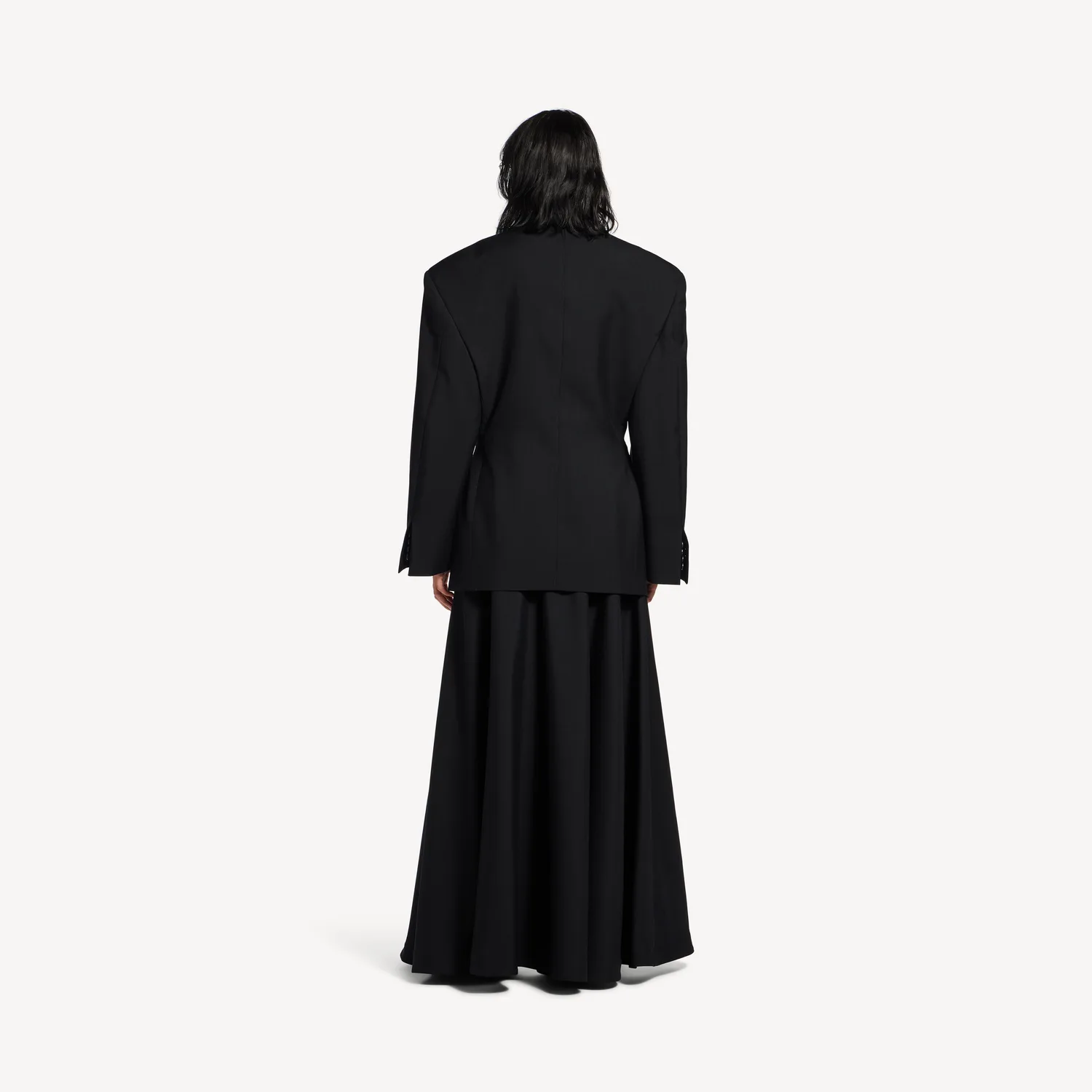 BALENCIAGA Женский жакет Hourglass оверсайз черного цвета — фото 4