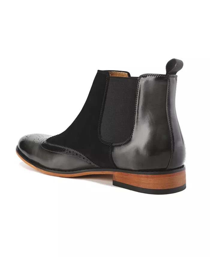 Мужские двухцветные ботинки Chelsea Wingtip Brogue Gino Vitale, серый — фото 2