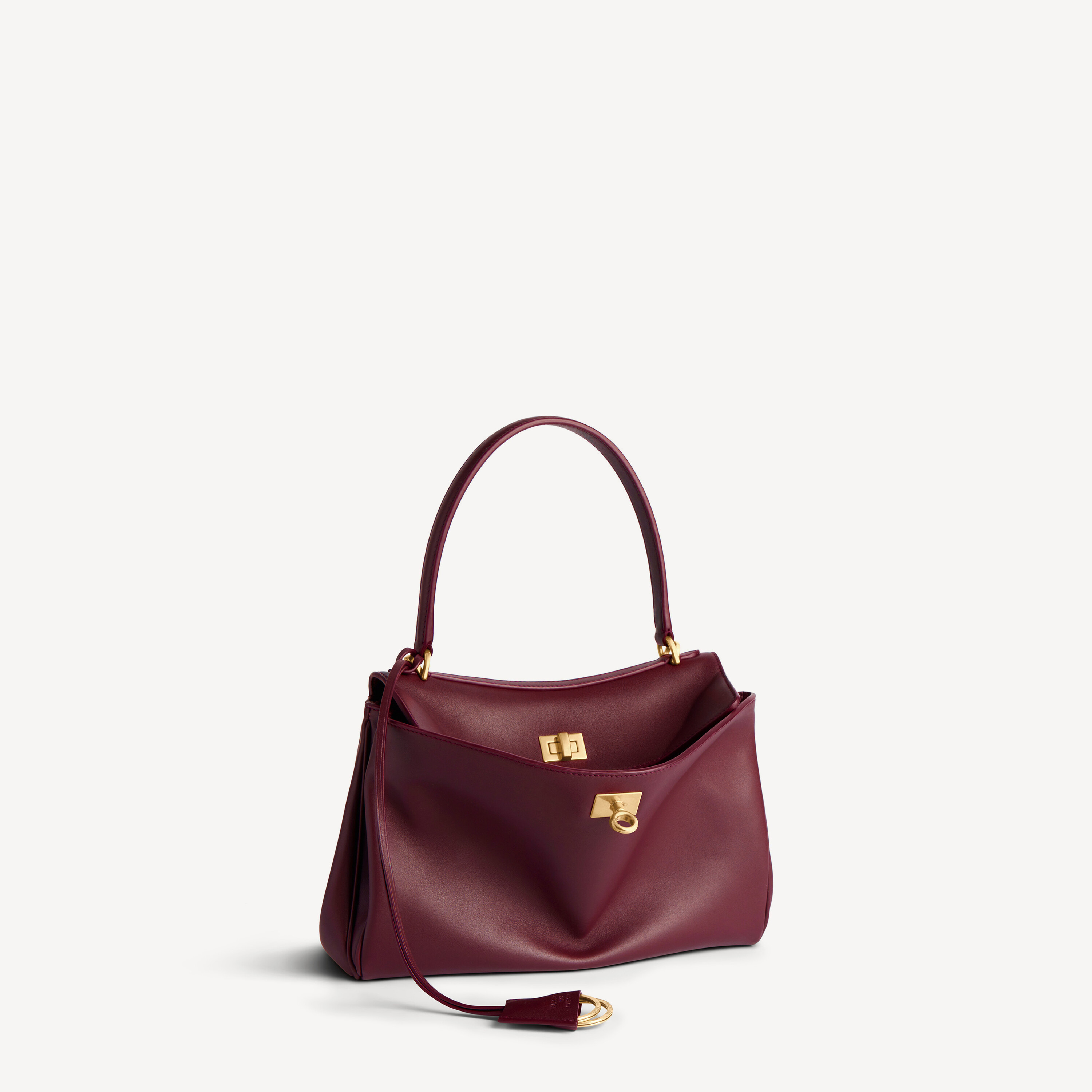 BALENCIAGA Женская маленькая сумка Rodeo в темно-бордовом цвете — фото 2