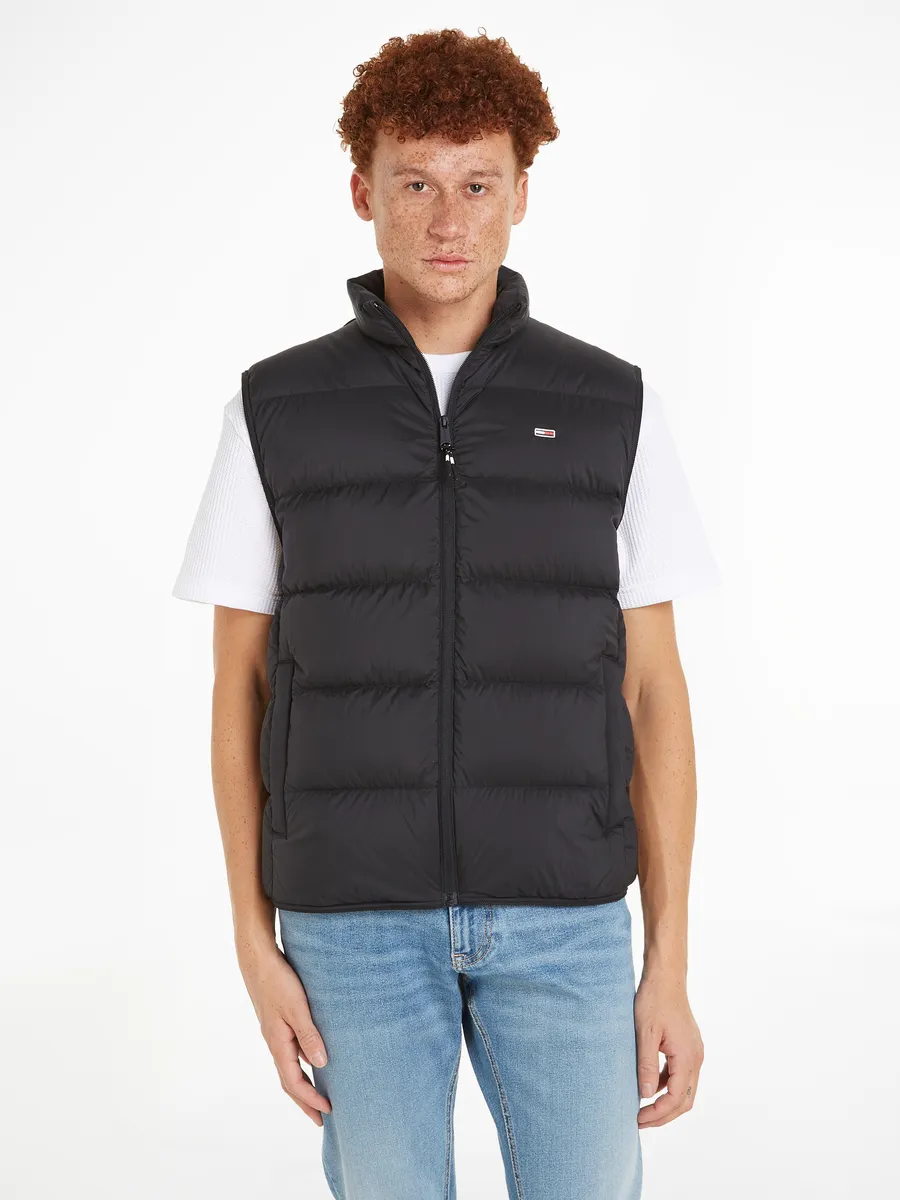 

Пуховик Tommy Jeans "TJM LIGHT DOWN VEST", с воротником стойкой, черный