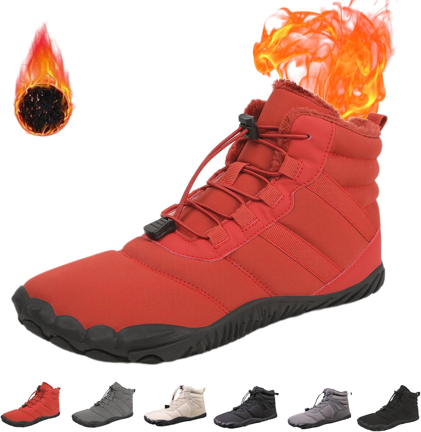 

Водонепроницаемые зимние туфли Giltpeak, удобные ботинки Pro, противоскользящие и водонепроницаемые зимние, для мужчин и женщин, красный