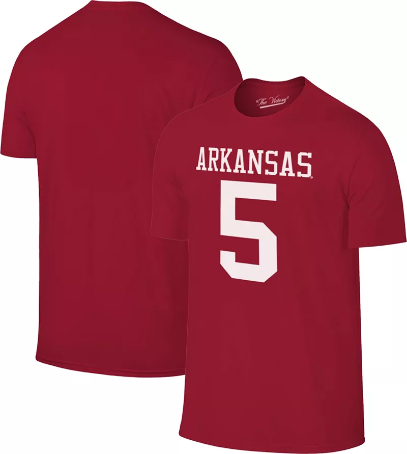 

Мужская футболка в стиле ретро Arkansas Razorbacks Raheim Sanders #5 Cardinal Retro Brand