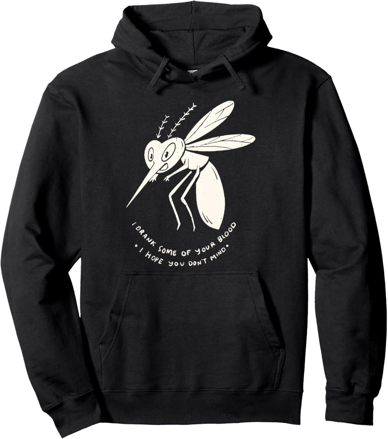 

Толстовка с рисунком, отпугивающим комаров, или худи для кемпинга Mosquito Insect Designs, черный