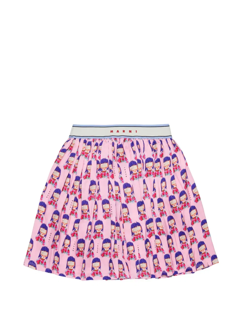 Юбка с графическим принтом Marni Kids, розовый