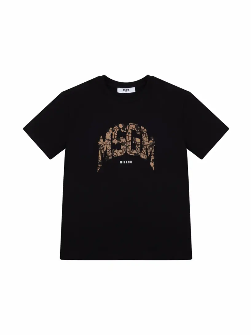 

Хлопковая футболка с логотипом MSGM, черный