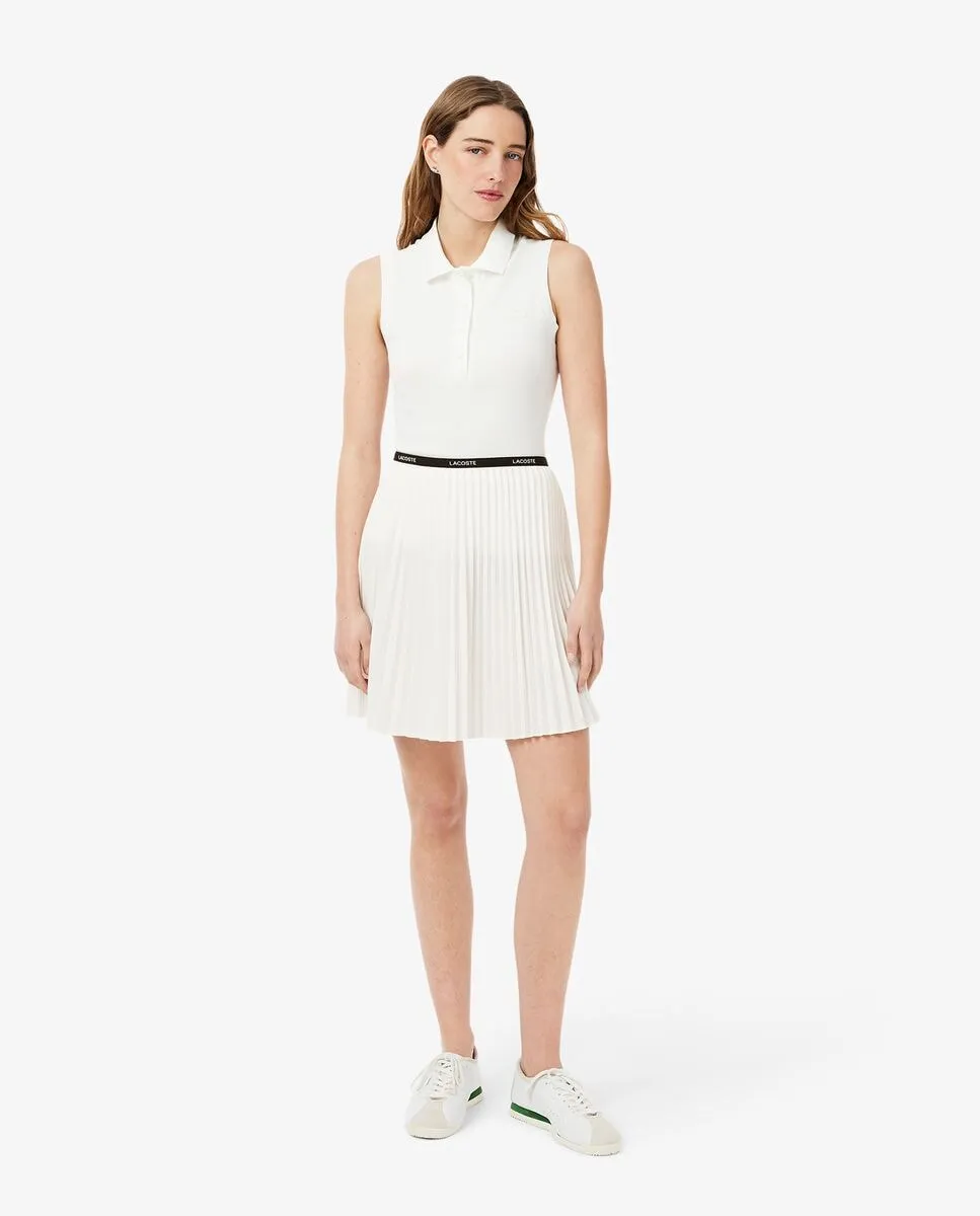 

Короткая плиссированная юбка Lacoste, белый