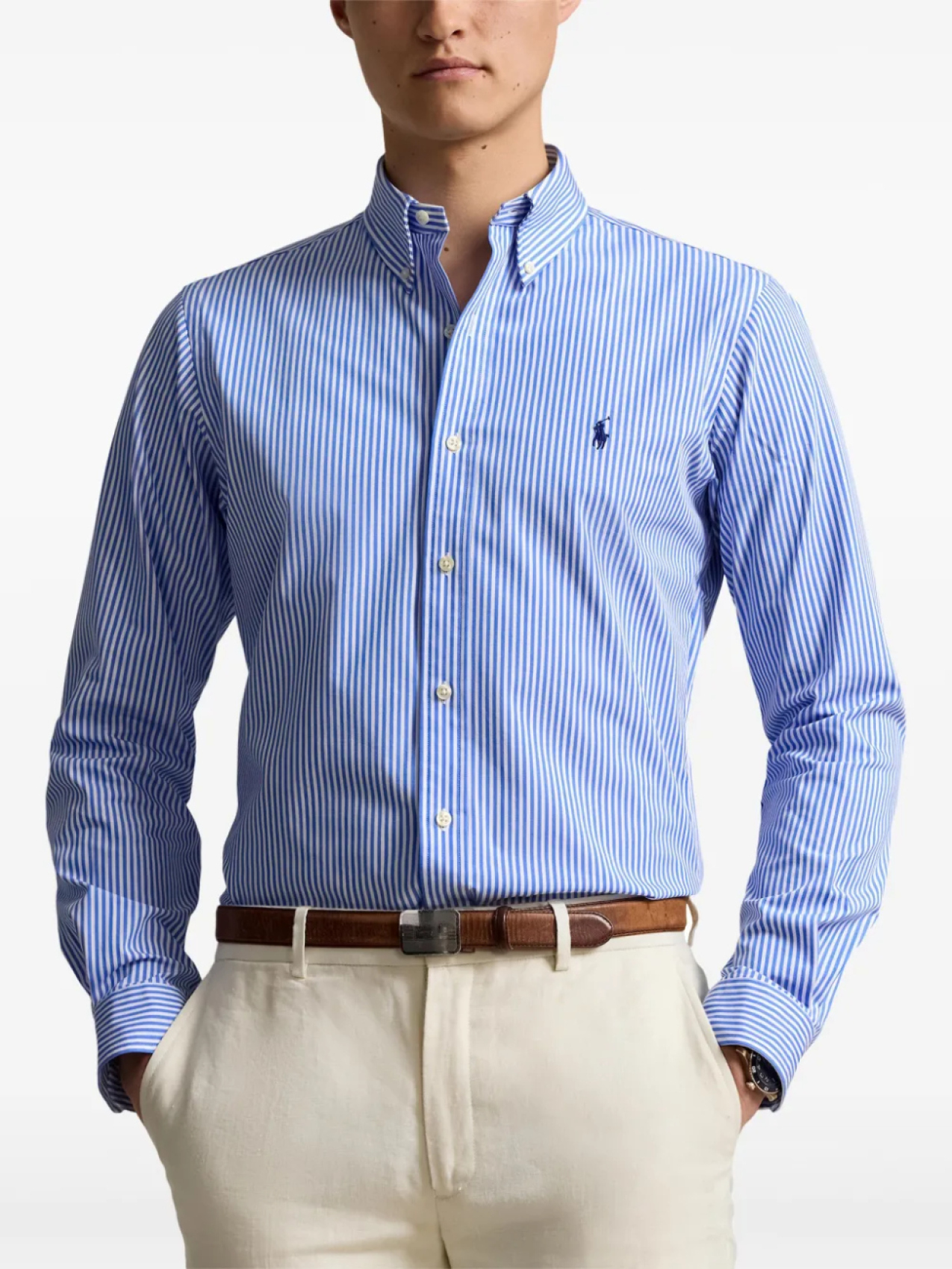Polo Ralph Lauren рубашка в полоску, синий — фото 3