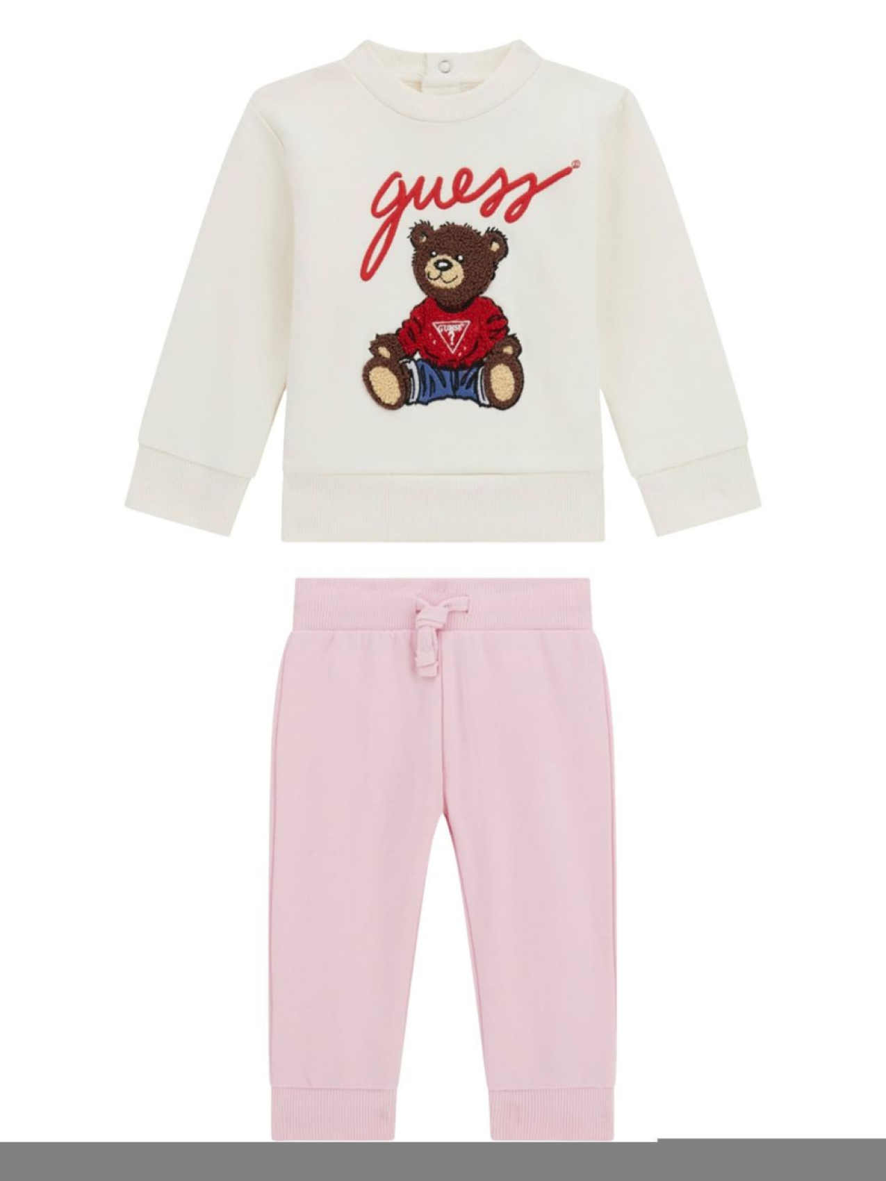 

Спортивный костюм с рисунком медведя для детей guess kids, розовый