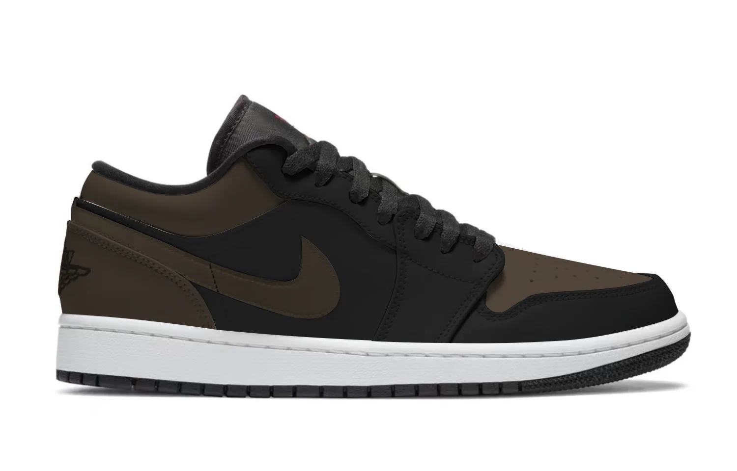 Jordan Кроссовки Air 1 Black Coffee Brown из синтетической кожи, устойчивые к истиранию и скольжению — фото 3