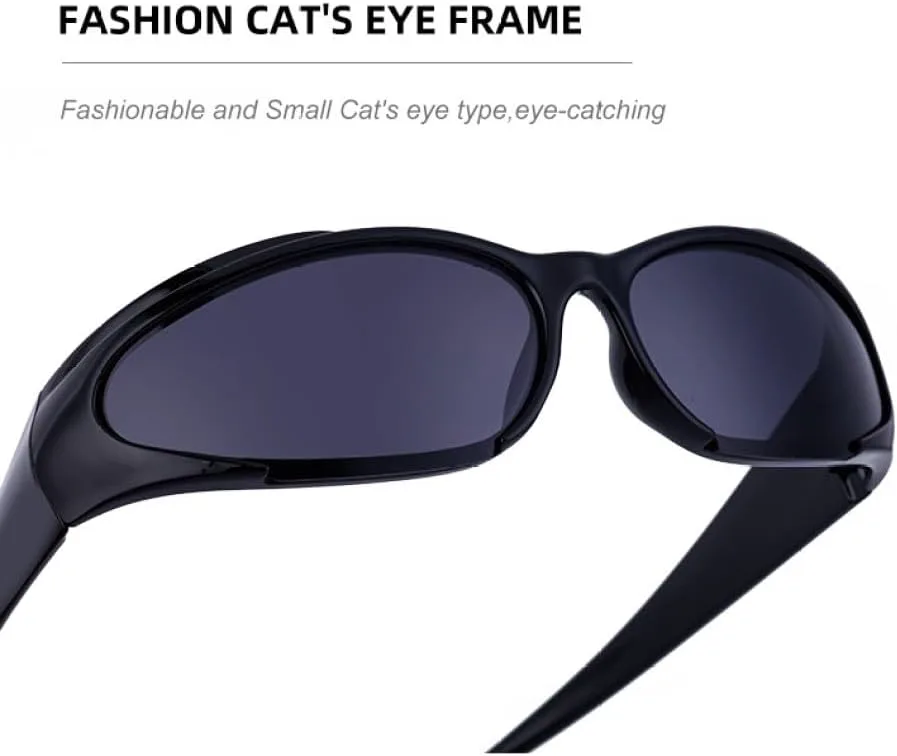 

Спортивные овальные солнцезащитные очки для женщин и мужчин, модные солнцезащитные очки, винтажные женские солнцезащитные очки в маленькой оправе UOVSAW, C1blackgray