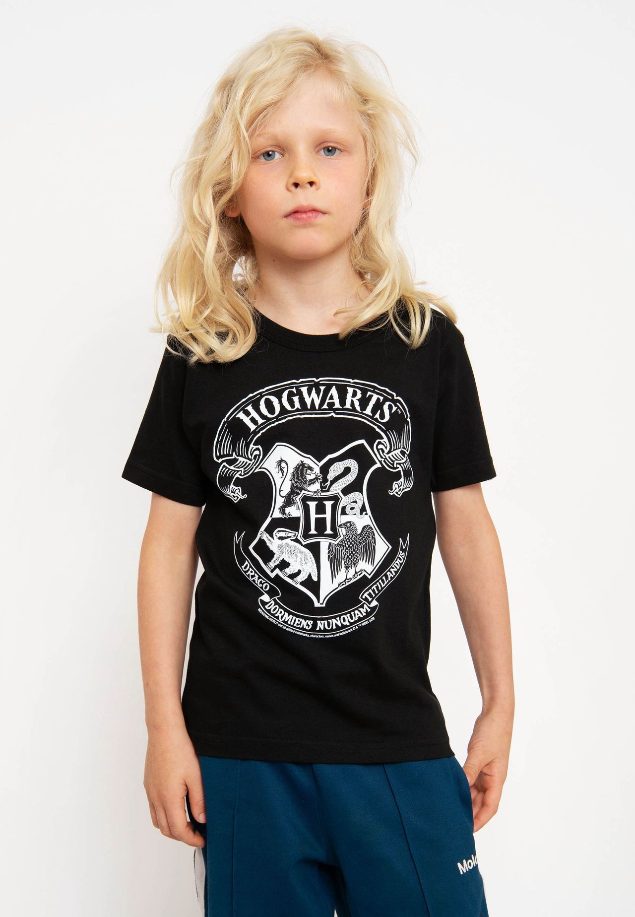 Футболка Organic Kids с логотипом Гарри Поттера-Хогвартса LOGOSHIRT, черный — фото 3