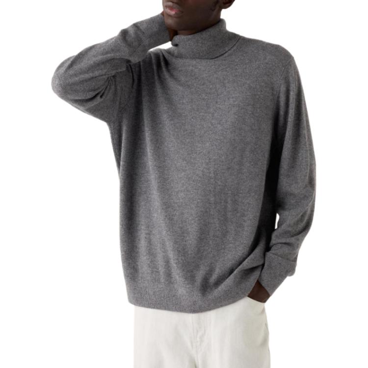 Кашемировый свитер Unisex Asphalt Gray UNIQLO, серый — фото 3